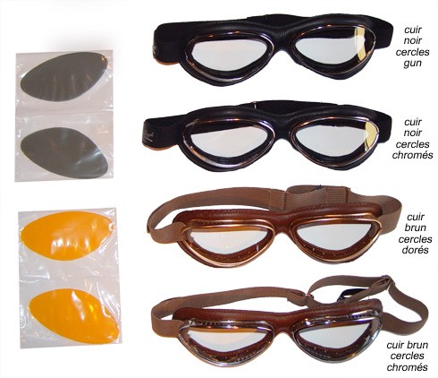 Tous les cuir des lunettes